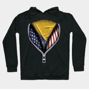 Bosnian Herzegovinian Flag  Bosnia & Herzegovina Flag American Flag Zip Down - Gift for Bosnian Herzegovinian From Bosnia And Herzegovina Hoodie